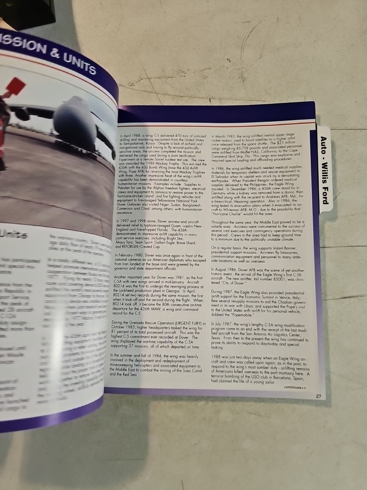 2000-2001 Dover Air Force Base Information Book. Dover, Delaware