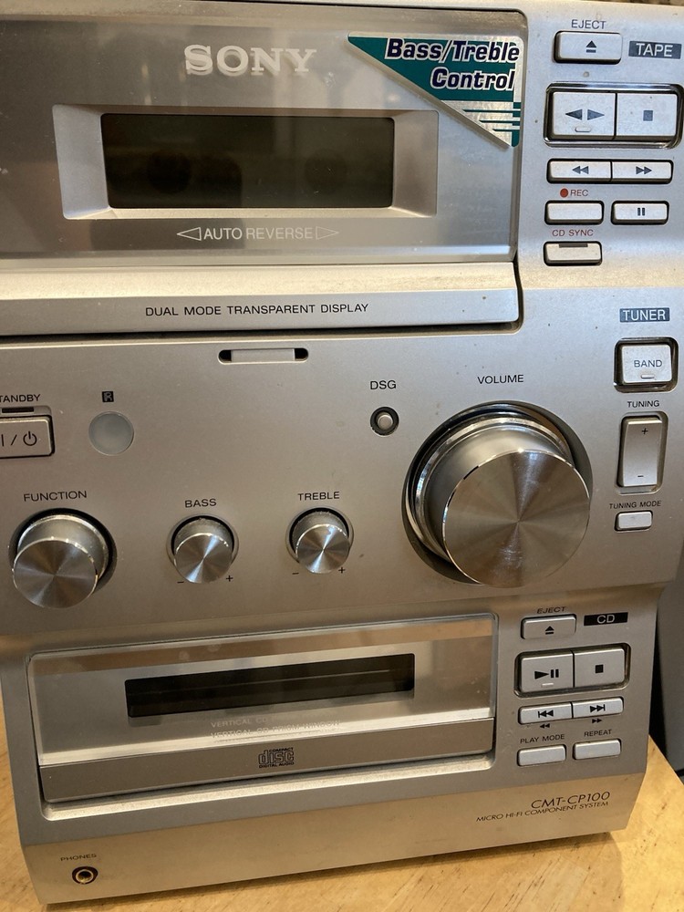 Sony CMT-CP100 Micro HiFi Component System - Radio CD Tape - Tested & Working