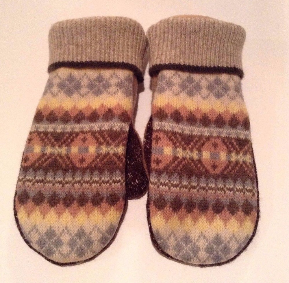 Handmade Mittens from Upcycled Sweaters-100% Wool Shell/Fleece Lined