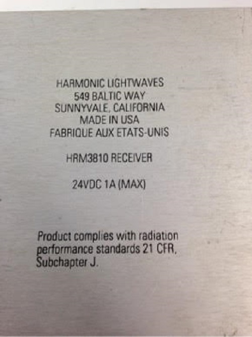 Harmonic Lightwaves Receiver HRM3810-AS-2