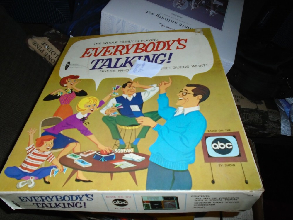 Everybody's Talking! Board Game 1967 Vintage Talk Show Board Game