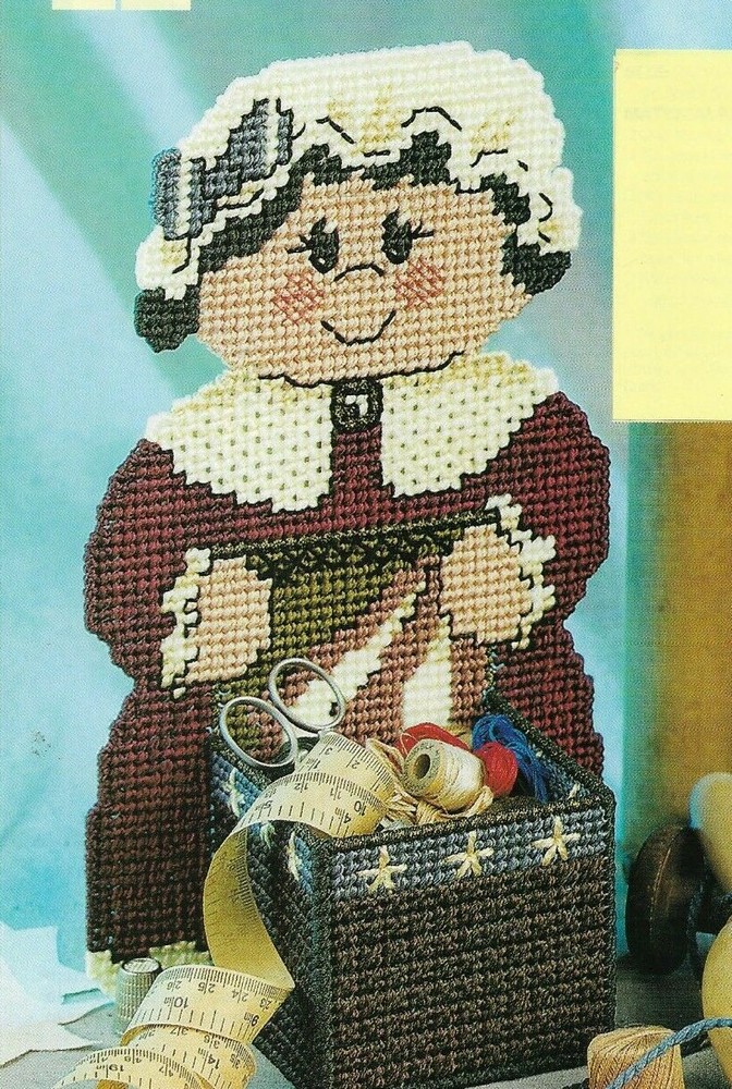 BETSY ROSS' TRUNK CATCH ALL HOME DECOR PLASTIC CANVAS PATTERN INSTRUCTIONS