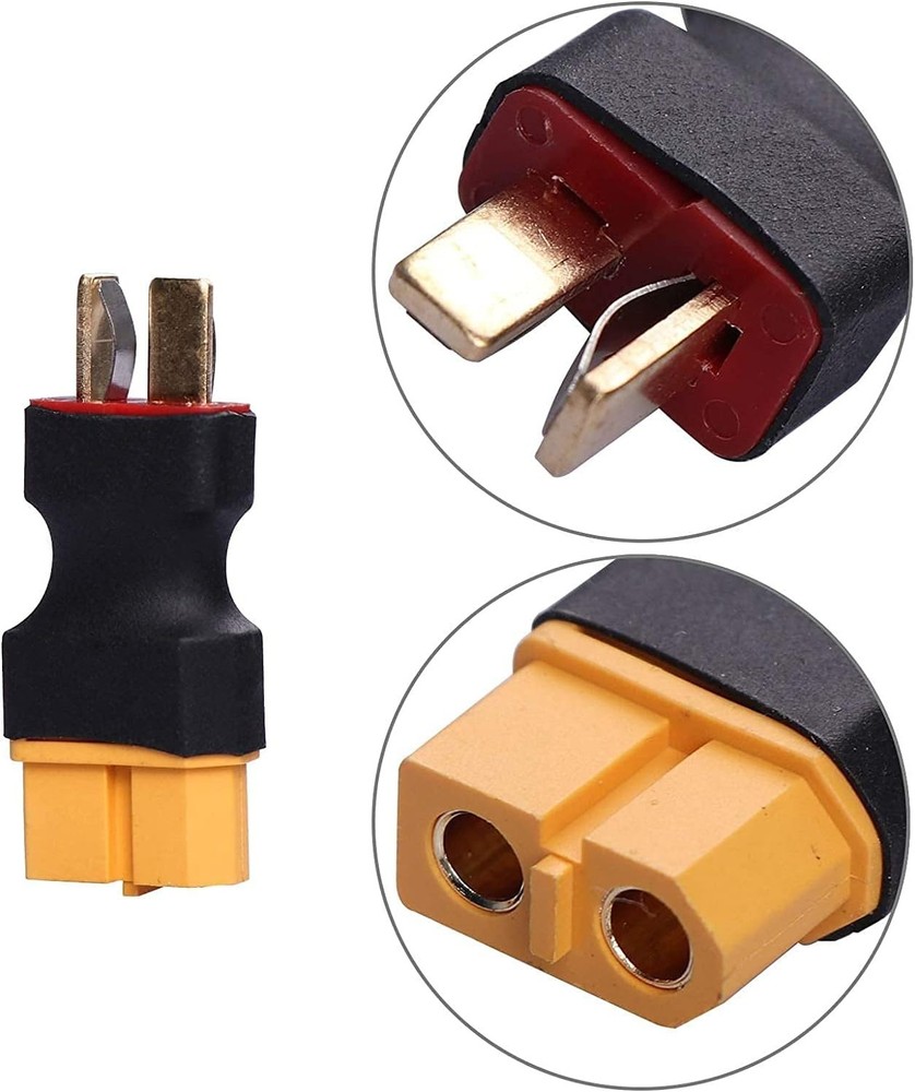 Efficient 2 Pairs XT60 T Plug Adapter Kit for Enhanced RC Battery Connections