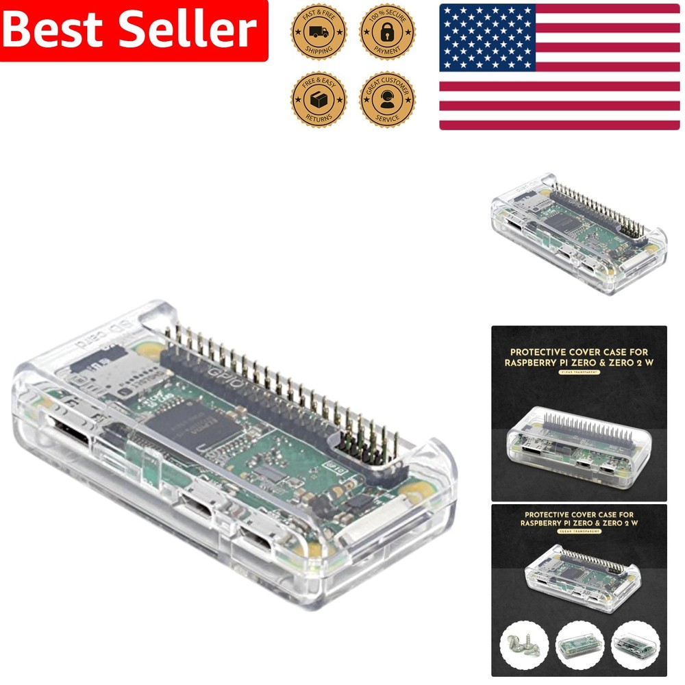 Protective Raspberry Pi Zero Case - Wall Mount, All Ports Accessible