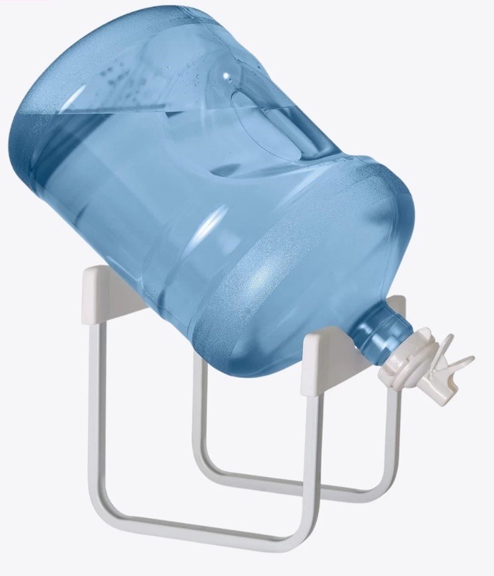 Stainless Steel 3-5 Gallon Water Jug Stand and 2 Dispenser Valves, Non Slip