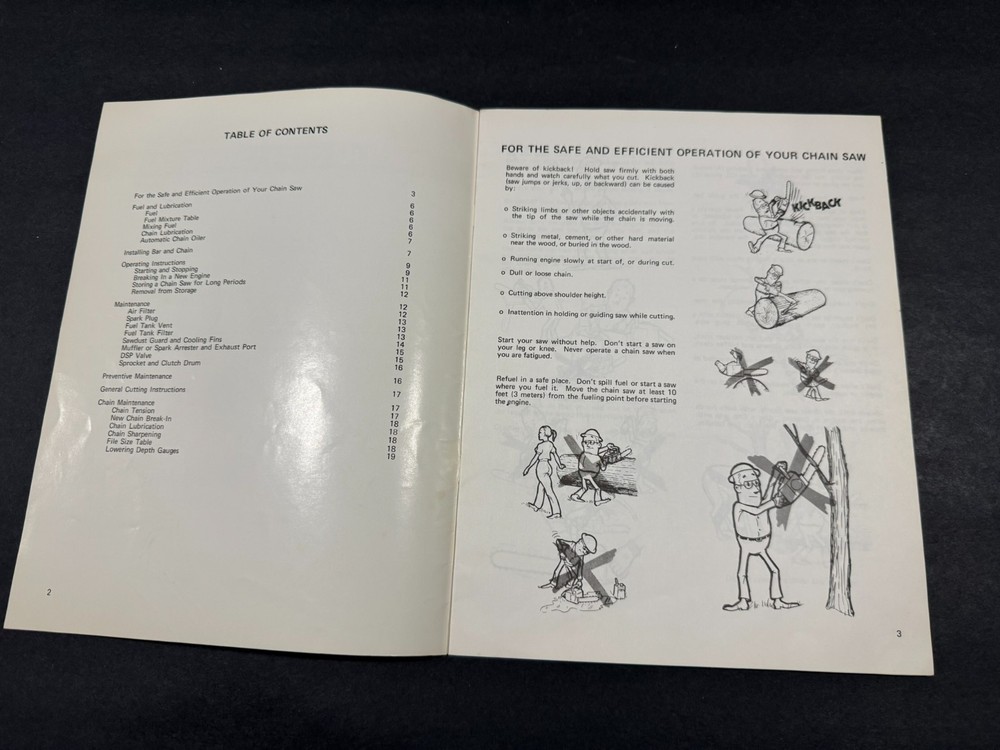Vintage McCulloch Chain Saw Instructions