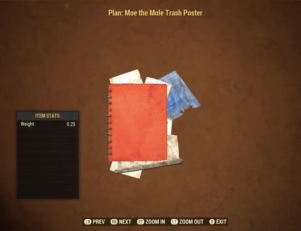 (Xbox) Moe the Mole Trash Poster Plan