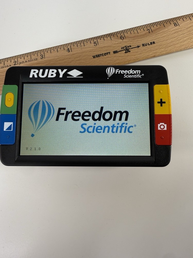 Freedom Scientific RUBY Handheld 5'' Video Magnifier Without Charger WORKING