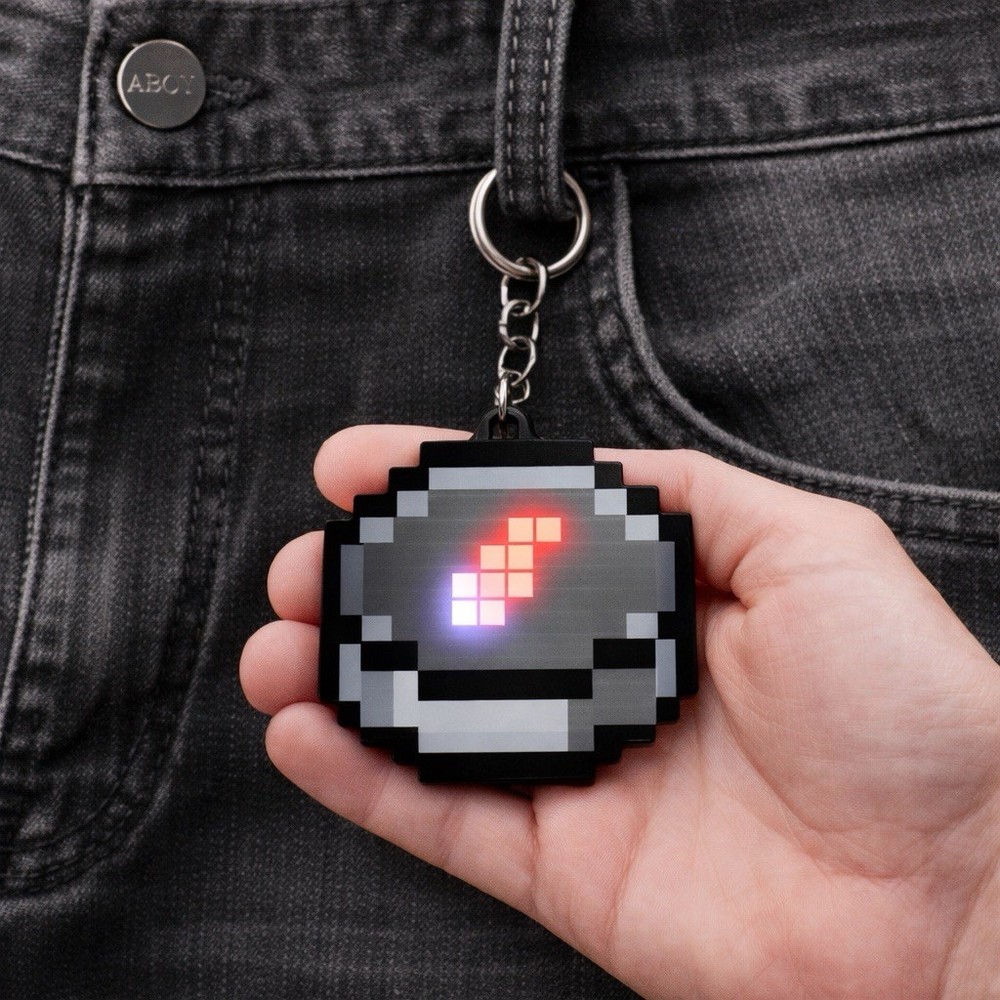 MC LED compass keychain