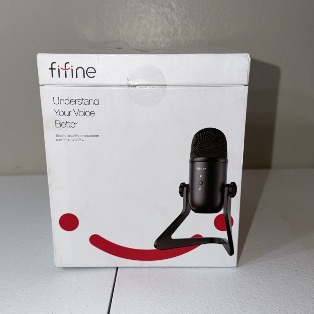 FIFINE USB Podcast Microphone, Black (K678)