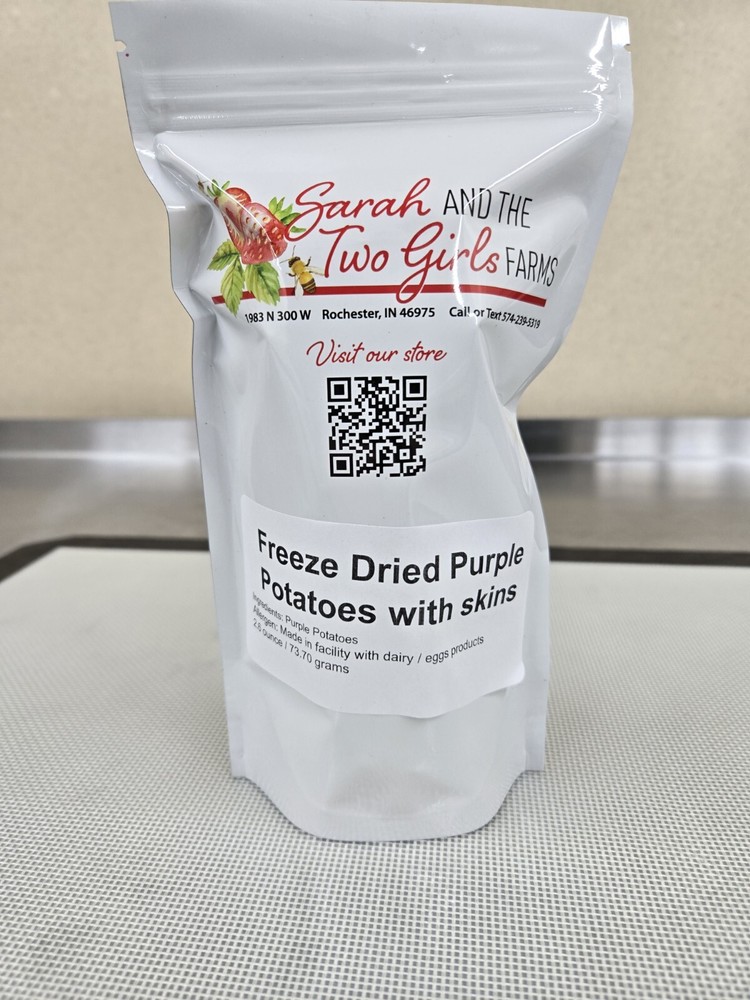 Freeze Dried Cubed Cooked Purple Potatoes