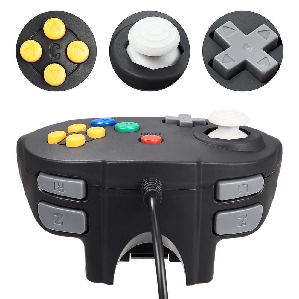 Wired USB N64 Controller Gamepad Joypad for Switch Windows PC MAC Raspberry Pi