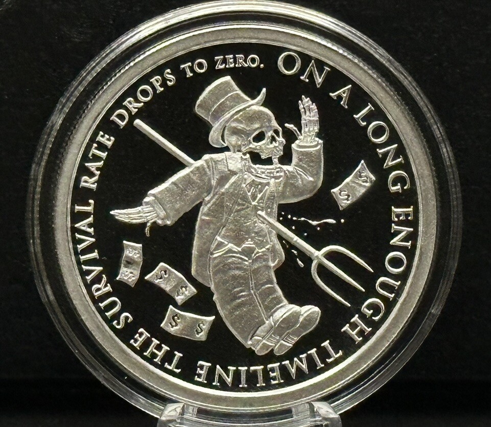 1 oz Silver Proof Zero Hedge Silver Shield .999 Pure COA BOX 2023 Limited