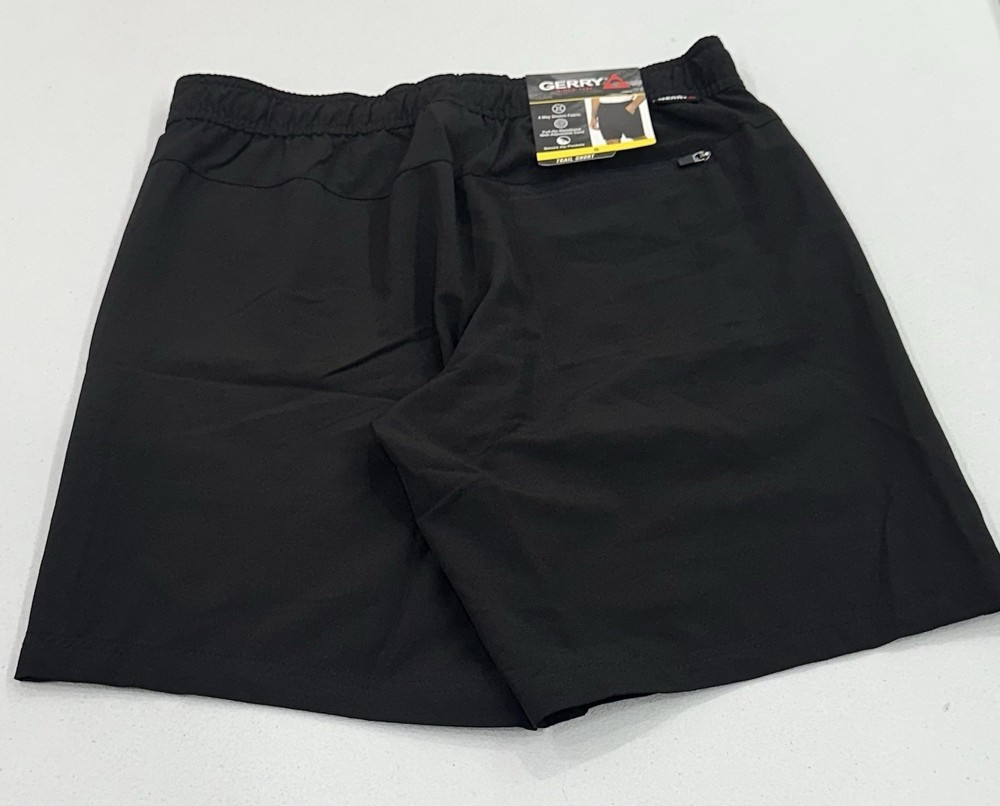 Gerry Men’s Pull-On Trail Shorts, Black, Size S