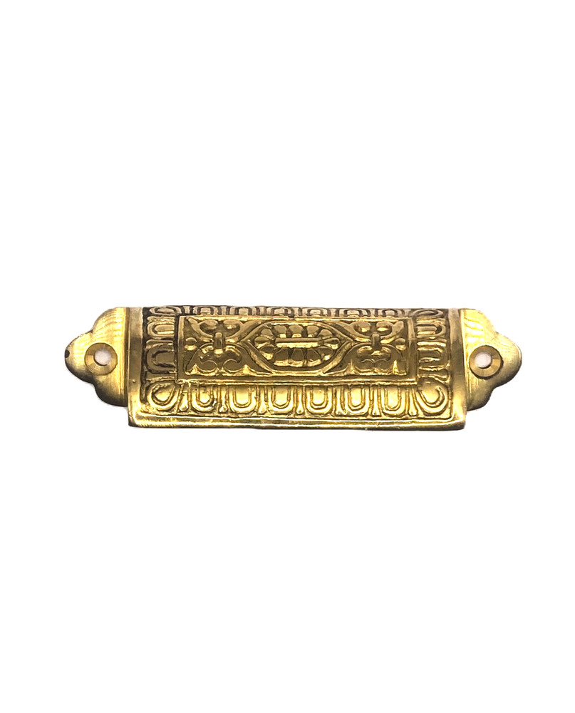 Brass Bin Pull Victorian Eastlake Bin Cup Pull