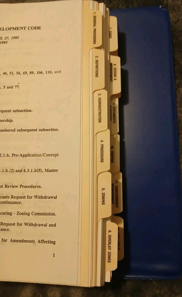 Marion County Florida Land Development Code Binders 1992-1995