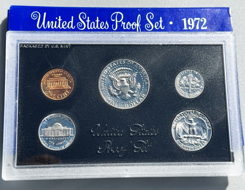 1972-S US Mint Proof Set Coins, Complete with Original Packaging OGP  (Ref. 72)