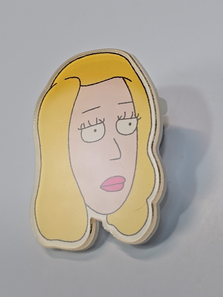 Rick & Morty Beth Smith Cartoon Character Hard Plastic Lapel Pin