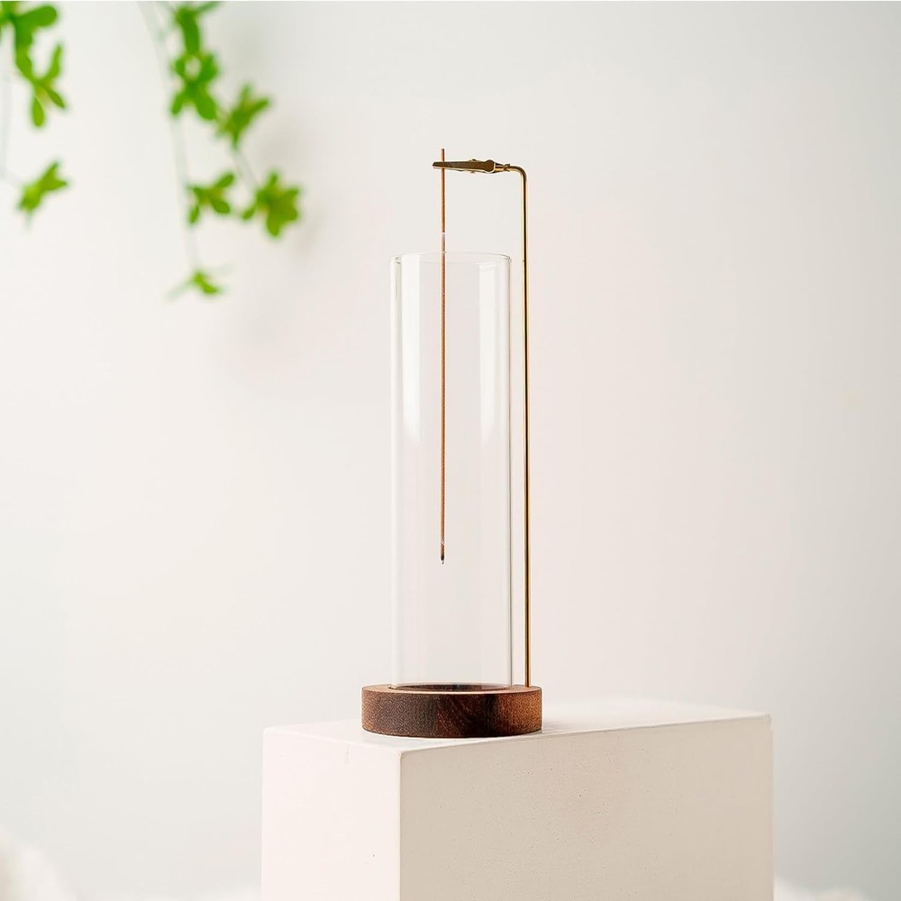 Glass Incense Holder with Ash Catcher