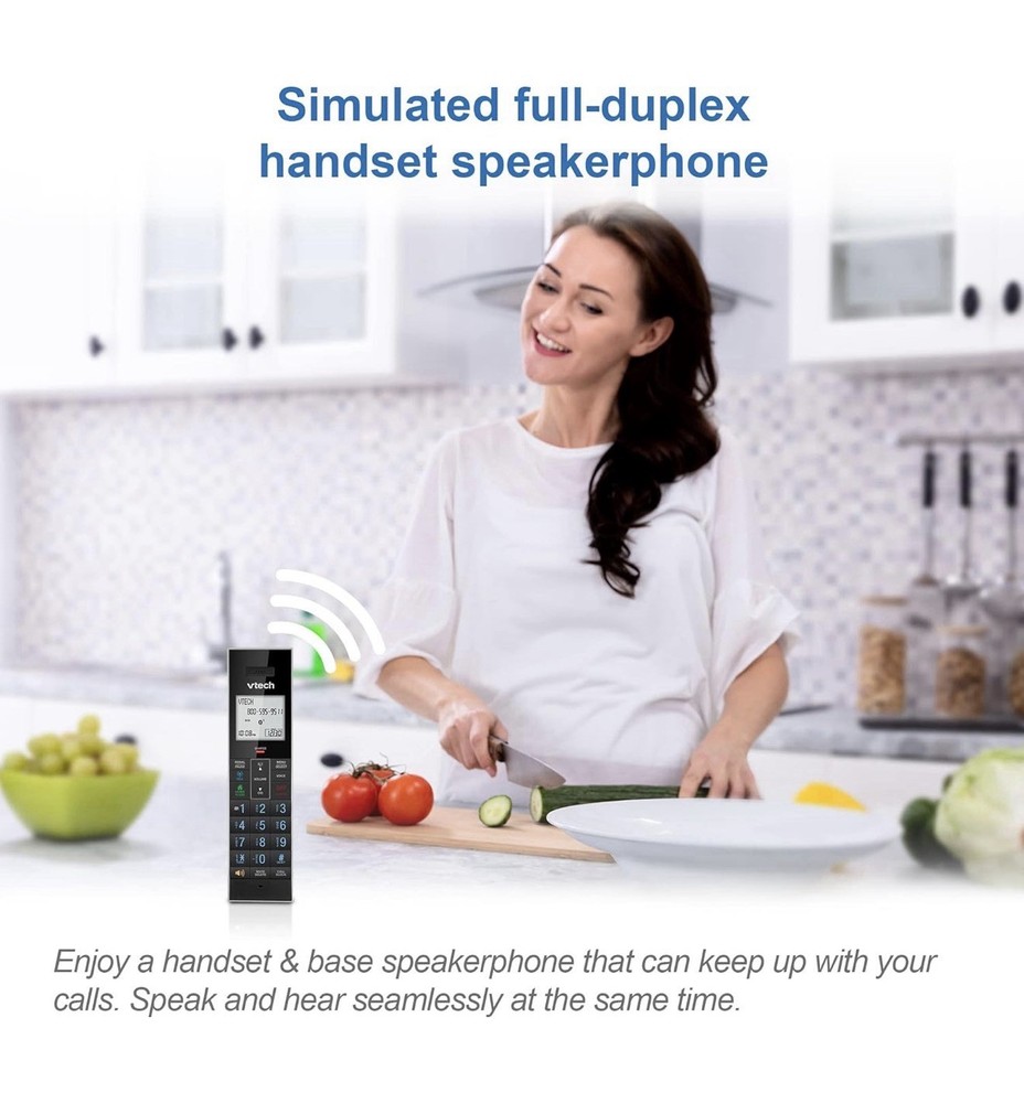 VTech LS6381-2 2 Handset Connect to Cell with Answering System & Bluetooth Black