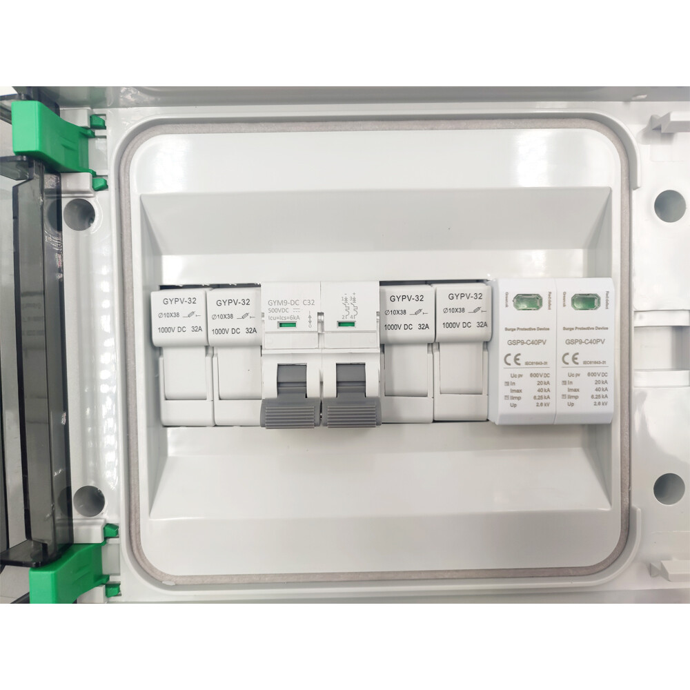 NEW Solar PV Combiner Box Plastic 30A 2 string 500DC Circuit Breaker Solar Panel