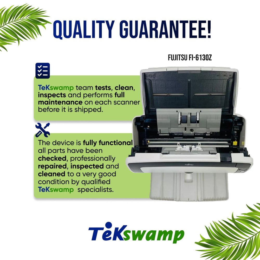 Fujitsu Fi-6130 Advanced Document Scanner for Efficient Workflow w/Accessories