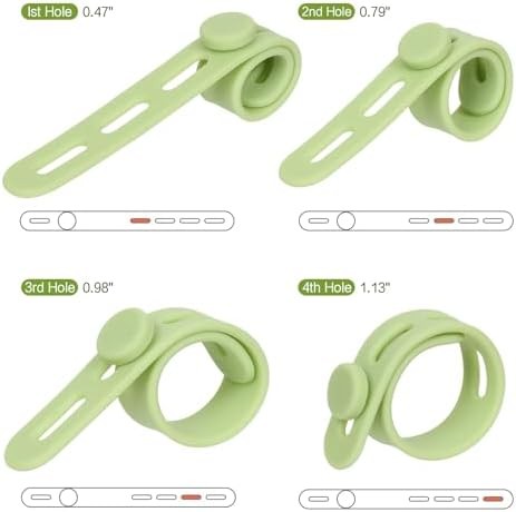Donruby 24 Silicone Cable Ties Reusable 4 Colors