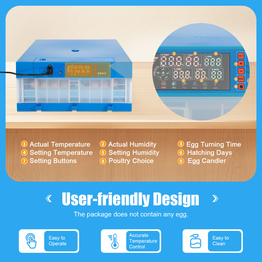 Egg Incubator Automatic Chicken Quail Chick Hatcher Incubators for Hatching Eggs