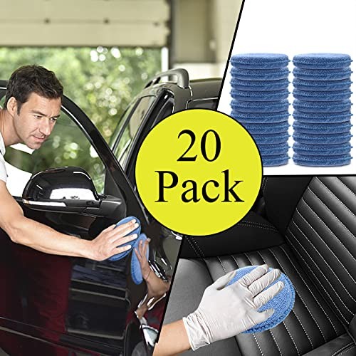 Microfiber Applicator Pads Wax Applicator, 20 Pack Foam Applicator Pads Car