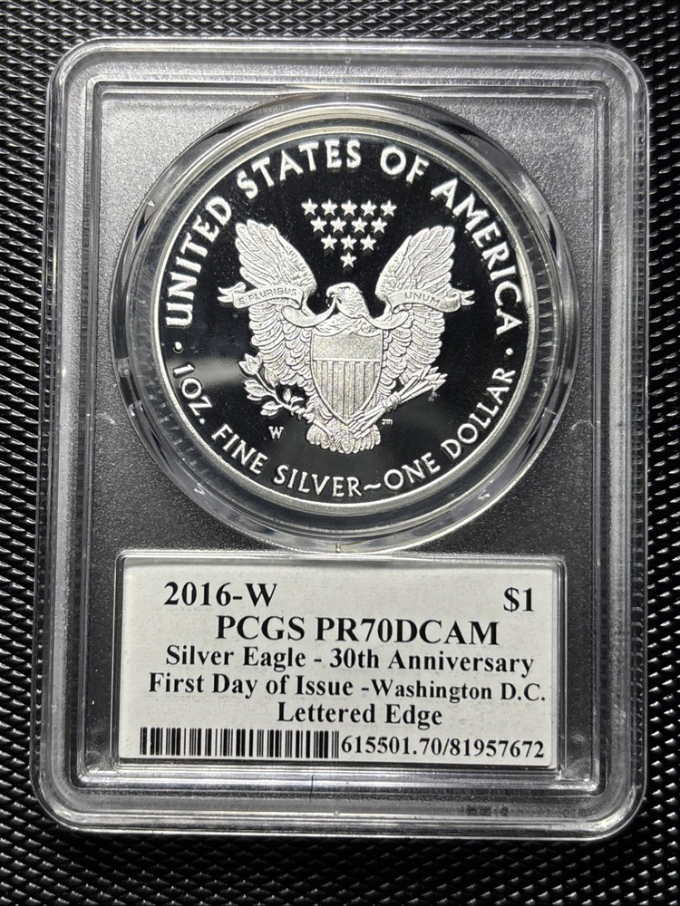 2016-W Silver Eagle PR70DCAM Mercanti Signed 30th Anniversary NGC