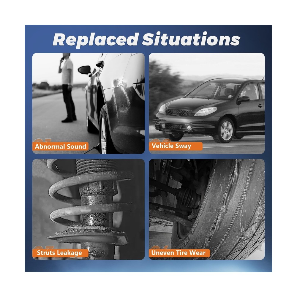 KUIPERAUTO Front and Rear Struts Complete Assembly Shocks Absorbers Compatibl...