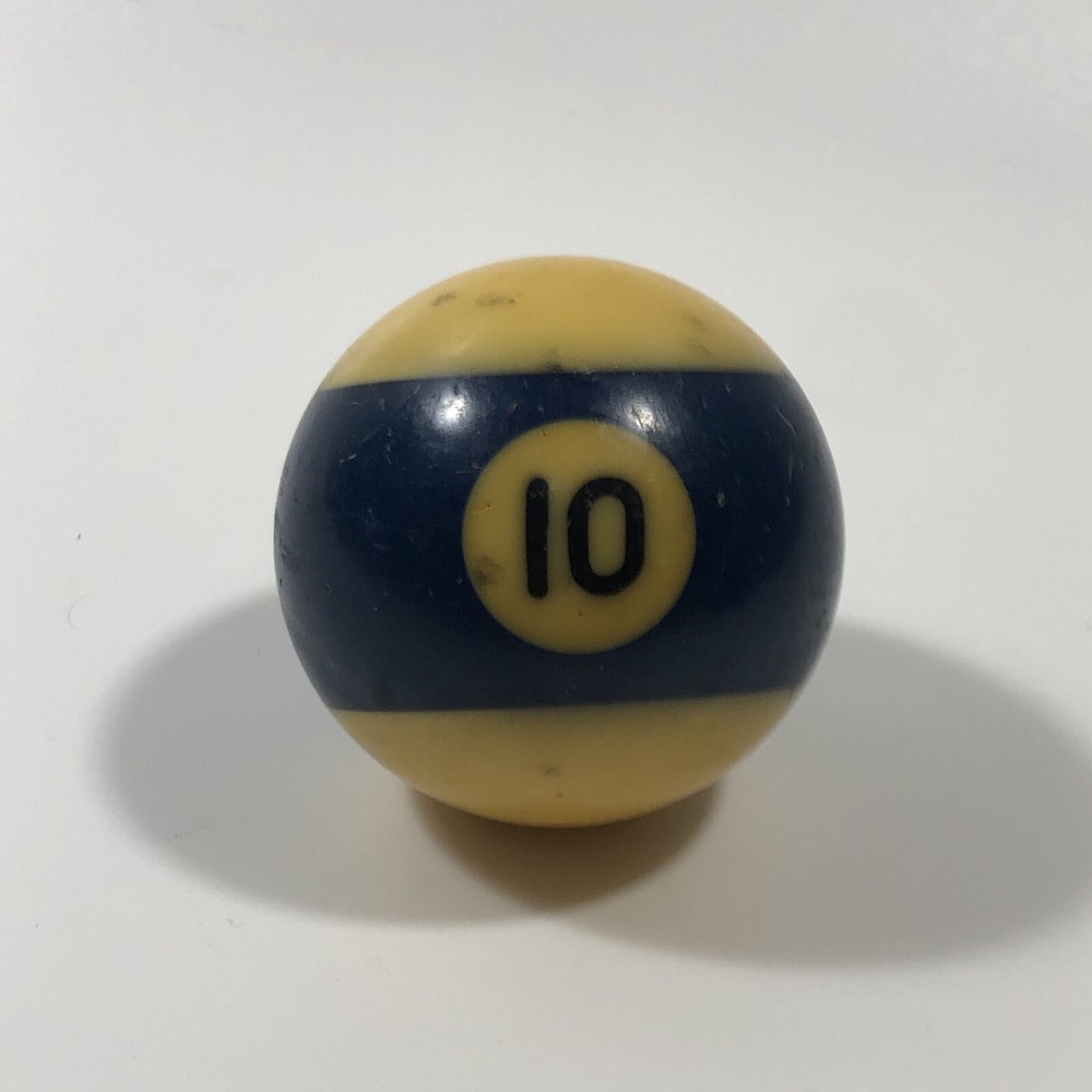Vintage Pool Ball Billiard #10 replacement Blue Stripe
