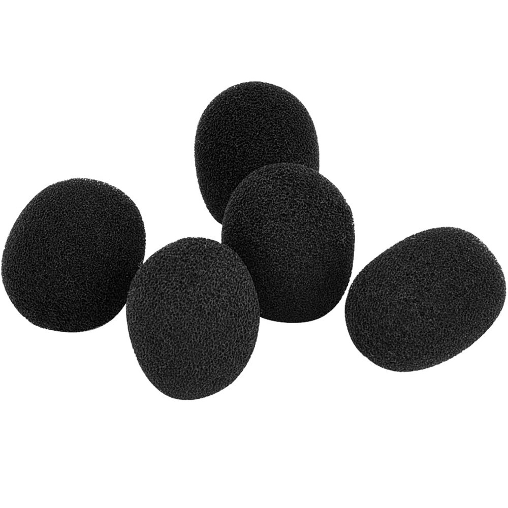 5 Pack Mini-size Lapel Headset Microphone Windscreen Cover Sock mic Foam, Black