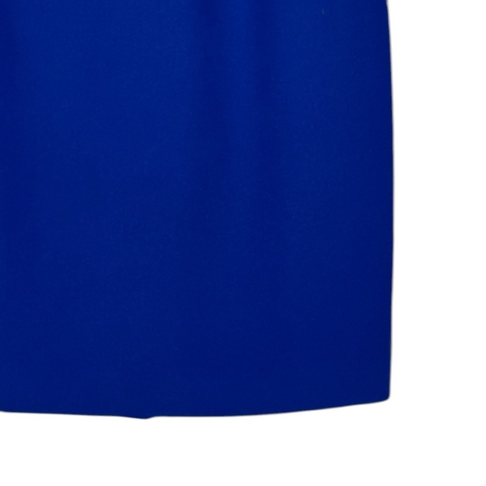 Kasper Size 4 Petite Blue Polyester/Acetate Lined (Polyester) Blazer/Skirt Set