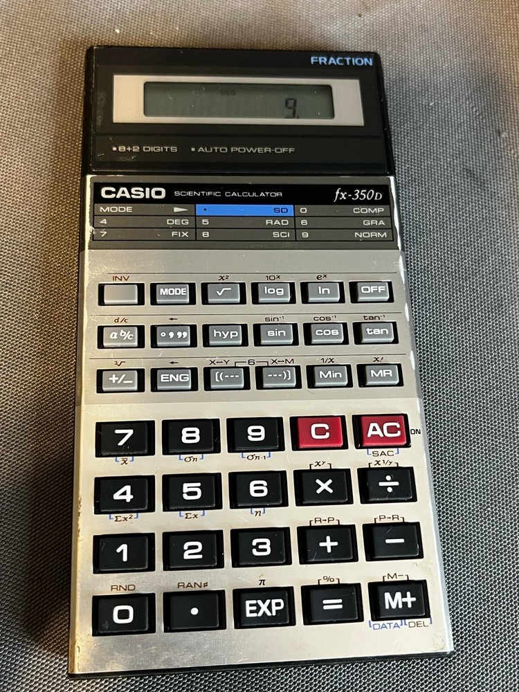 CASIO FX-350D Scientific Calculator Operation Confirmed With Original Case