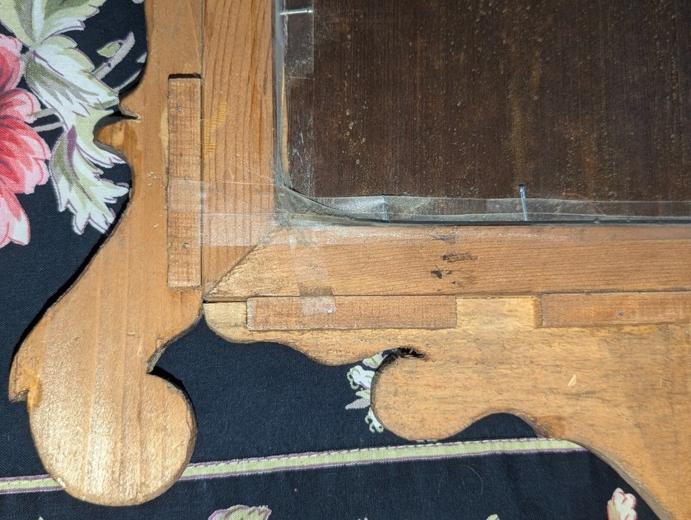 Gorgeous Antique Tiger Striped Maple Chippendale Mirror