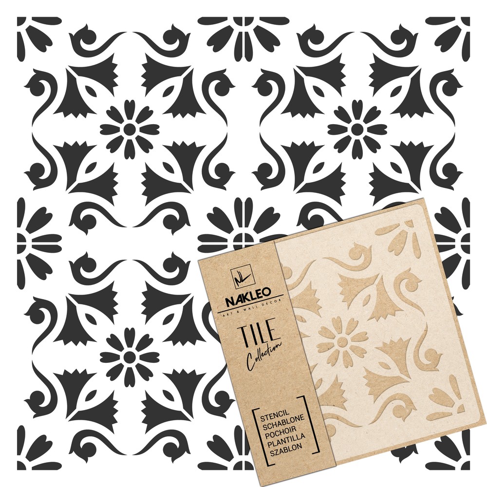 ESCALOS Tile reusable PLASTIC Stencil // Moroccan Geometric // Floor Wall