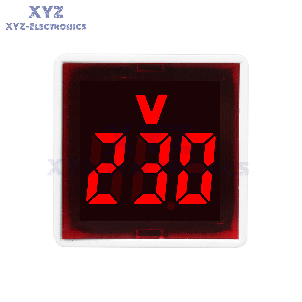 230V Digital AC Voltmeter Indicator Voltage Meter Measure 50-500V Socket Tester