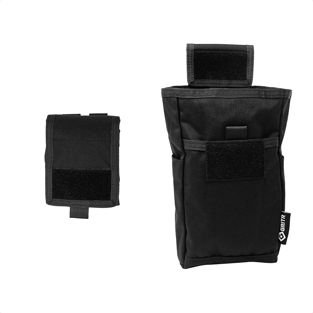 GRITR Tactical Molle Dump Pouch, Foldable Dump Bag for Belts