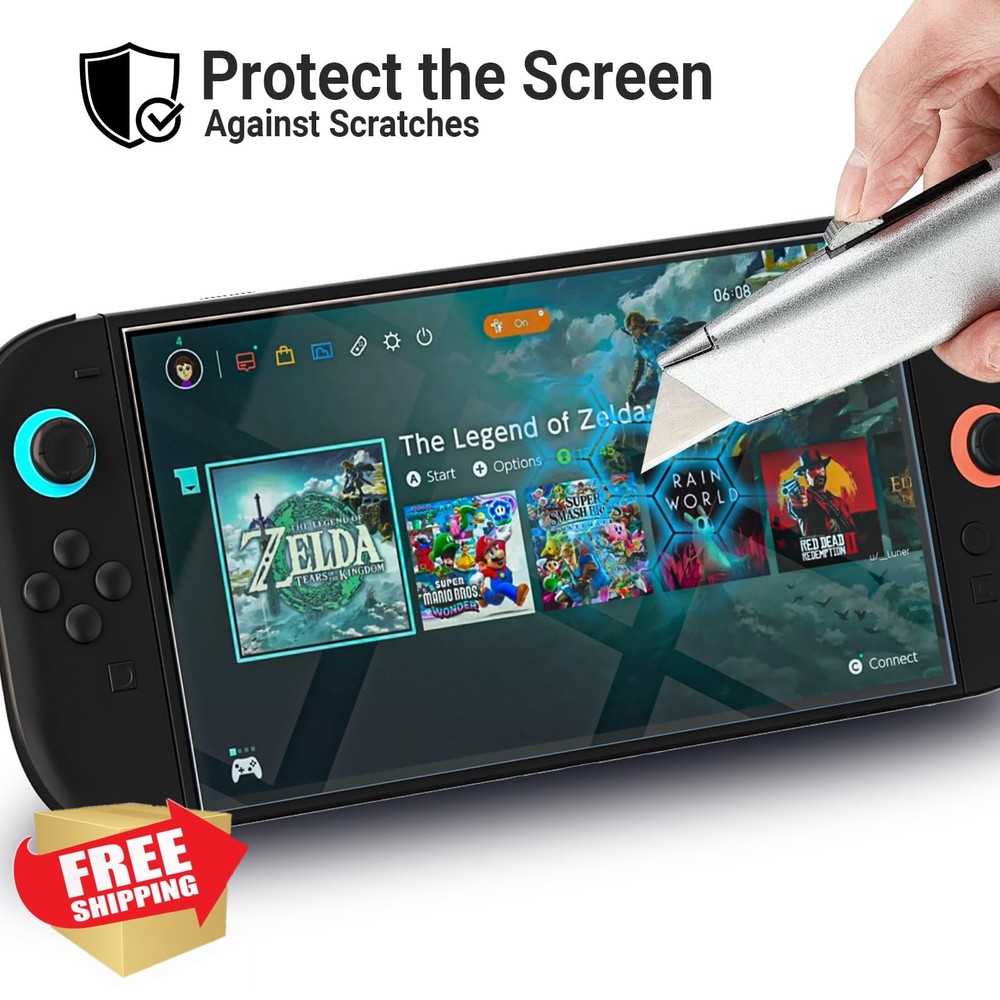 Switch 2 Screen Protector Blue Light Blocking Glass 2 Pack