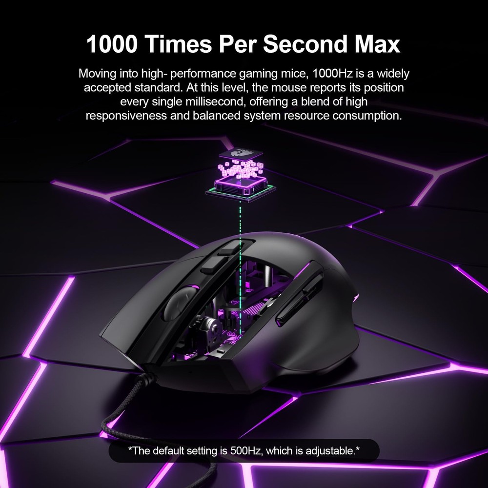 Wired Gaming Mouse - USB Computer Corded Mice with 7200DPI, 7-Button Programm...