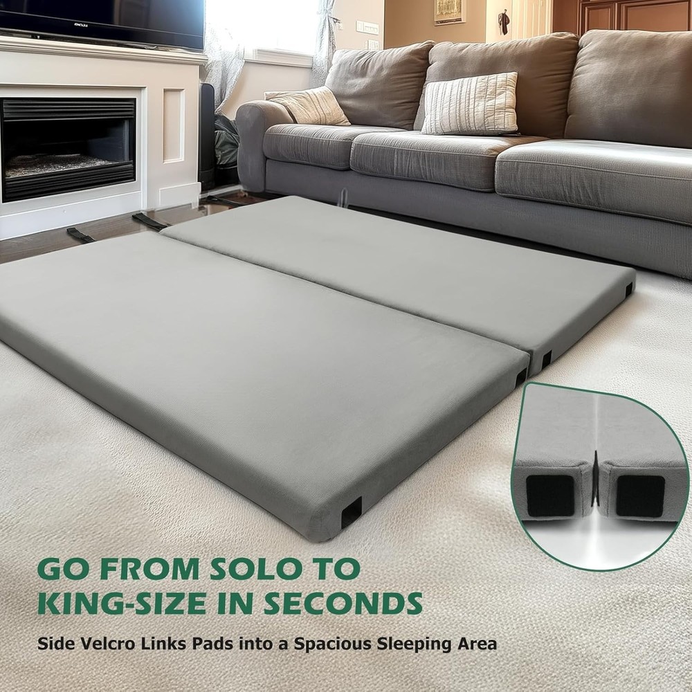 Interchangeable Waterproof Covers Memory Foam Camping Mattress - 3" Thick