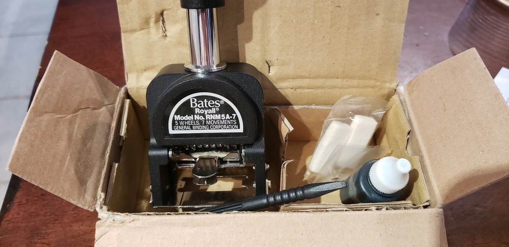 Bates Royall Automatic Numbering Machine Model RNM5A-7