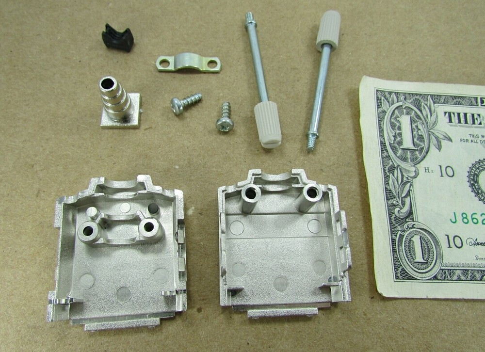 2 KAPA D-Sub Computer Cable Connector Shell Kits 9-P With Screws, Posts, Clamps