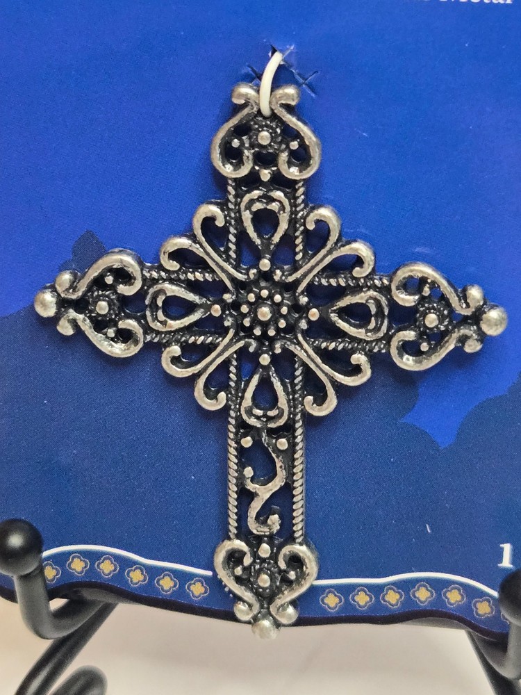 Global Nomad Metal Cross Pendant W/ Scroll Design (NEW)