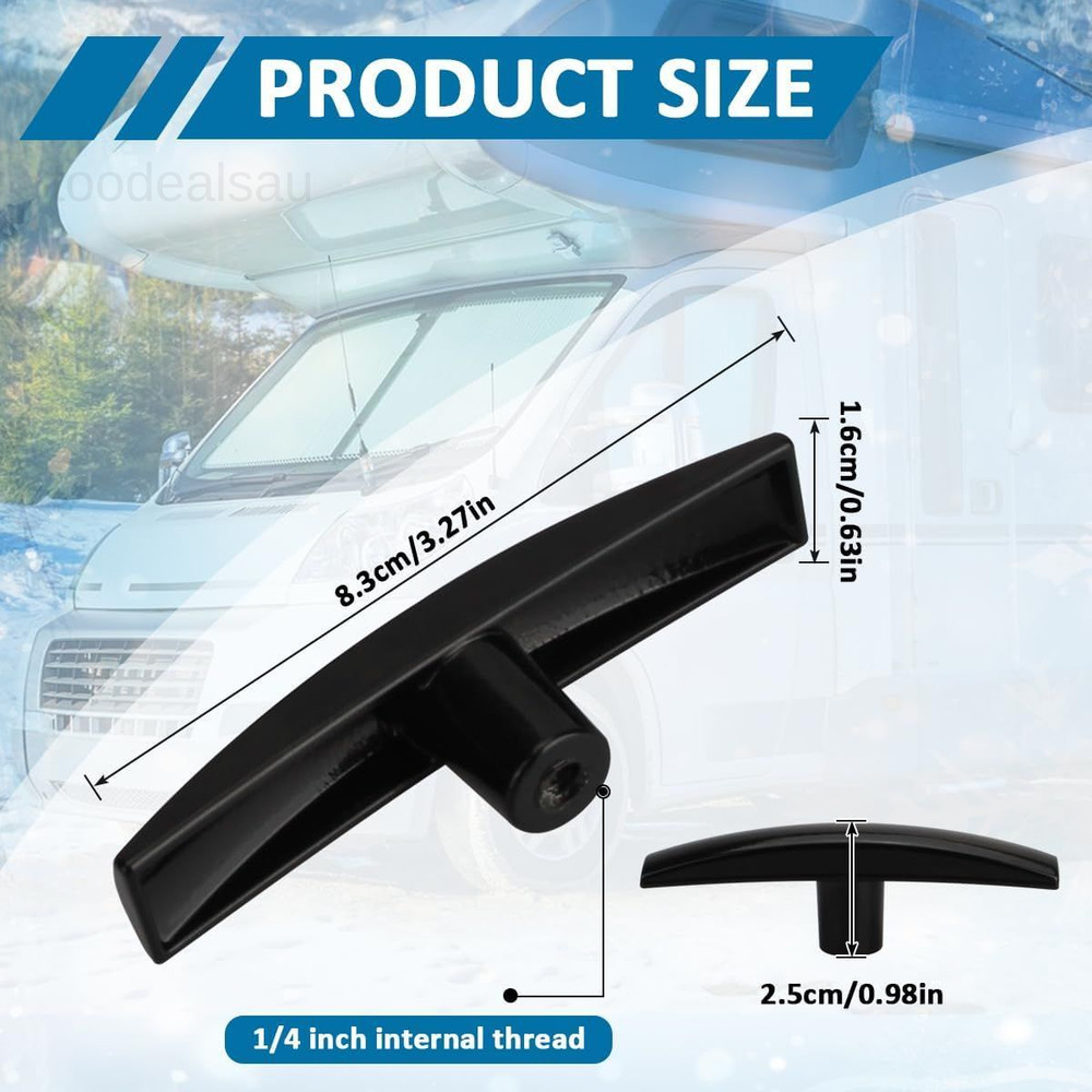 4pcs Aluminum RV Black Tank Pull Handles Replacement Camper Water