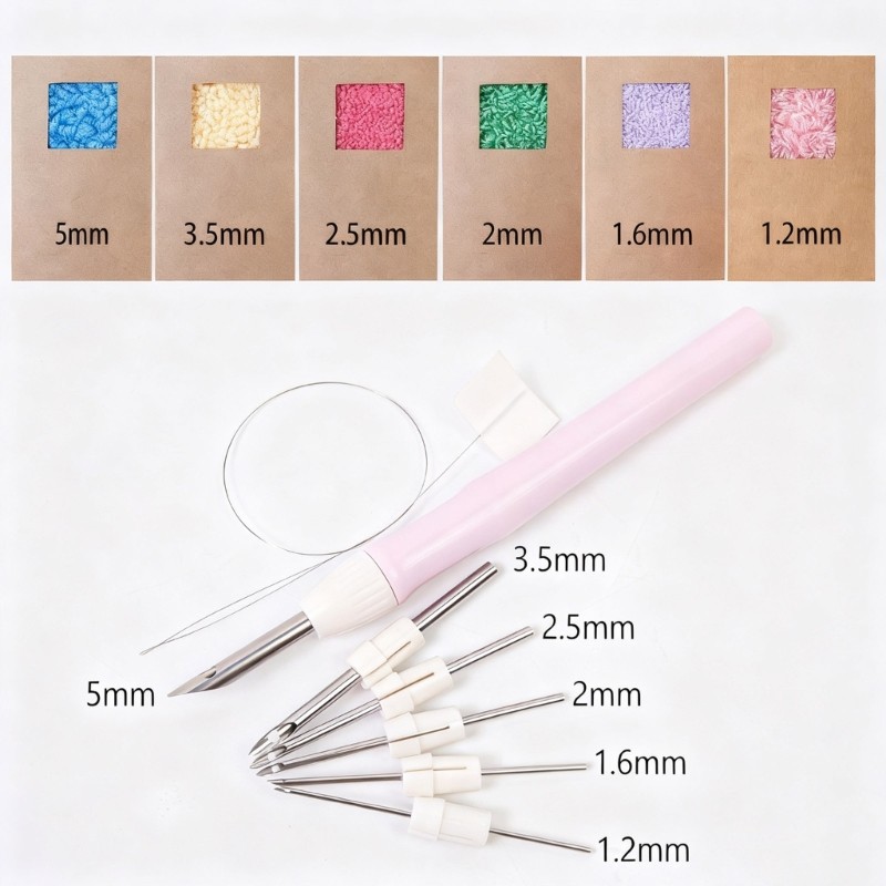 Ergonomic Handle Embroidery Pen Adjustable Needle Crafting Sewing Accessory