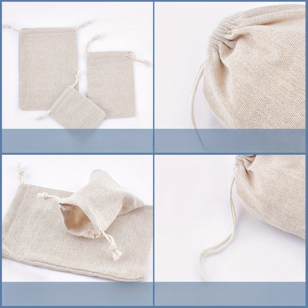 1set 16pcs 4 style Polyester Blank Craft Drawstring bag Drawstring Bags