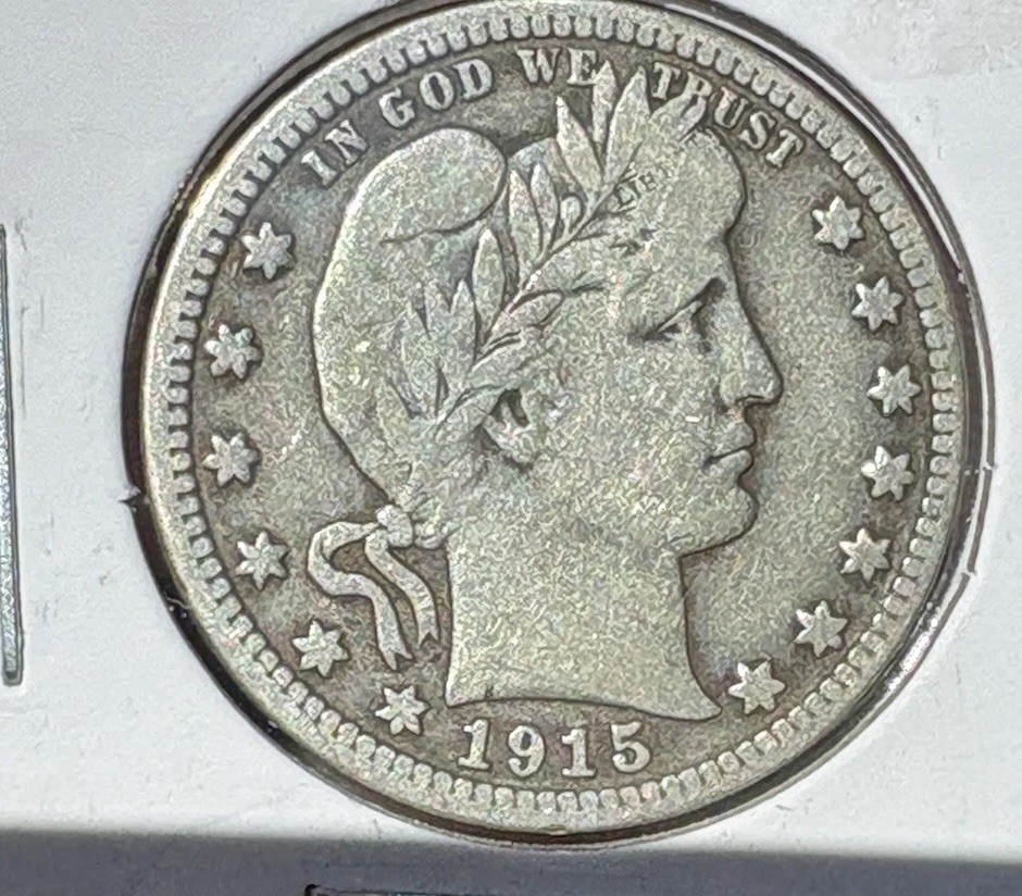 1915 D Barber Half Dollar 90% Silver Circulated