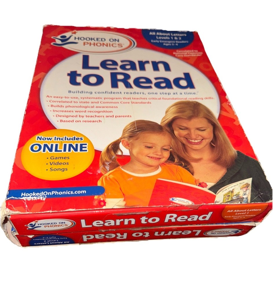 Hooked On Phonics Learn to Read Level 1 &2 set Ages 3-4